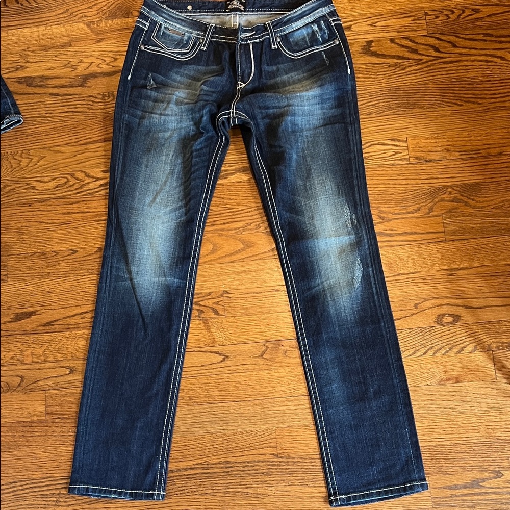 Rock Revival Dark Wash Skinny Jeans, NWOT, 12 - Picture 2 of 10